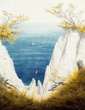 Репродукция картины "chalk cliffs at ruegen" художника "фридрих каспар давид"
