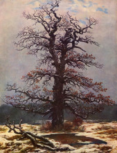 Репродукция картины "дуб в снегу" художника "фридрих каспар давид"