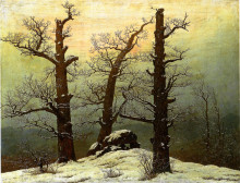 Репродукция картины "passage grave in the snow" художника "фридрих каспар давид"