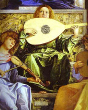 Картина "алтарь сан джоббе (деталь с музицирующим ангелом)" художника "беллини джованни"