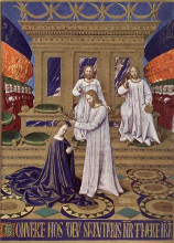 Картина "the coronation of the virgin" художника "фуке жан"