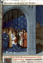 Копия картины "maria of brabants coronation in the sainte chapelle of paris" художника "фуке жан"