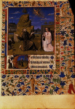 Картина "st. francis receiving the stigmata" художника "фуке жан"