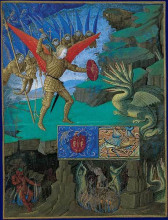 Репродукция картины "st. michael slaying the dragon" художника "фуке жан"