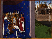 Картина "coronation of louis the pious" художника "фуке жан"