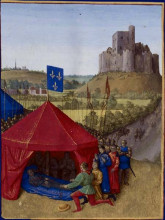 Картина "death of bertrand du-guesclin" художника "фуке жан"