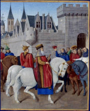 Репродукция картины "entry of emperor charles iv in cambrai" художника "фуке жан"