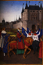 Копия картины "the arrival of charles v (1337-80) in paris, 28th may 1364" художника "фуке жан"