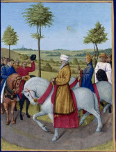 Картина "the emperor charles iv and the dignitaries of paris" художника "фуке жан"