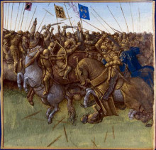 Репродукция картины "a re-imagination of louis iii and carloman&#39;s 879 victory over the vikings" художника "фуке жан"