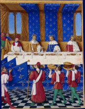 Копия картины "banquet of charles v the wise" художника "фуке жан"