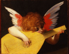 Картина "playing putto (musician angel)" художника "фьорентино россо"