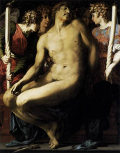 Картина "dead christ with angels" художника "фьорентино россо"
