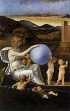 Репродукция картины "четыре аллегории. удача (меланхолия)" художника "беллини джованни"
