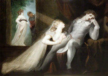 Копия картины "the return of milton&#39;s wife" художника "фюссли иоганн генрих"