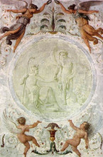 Картина "mercury gives paris the apple of discord" художника "хайес франческо"