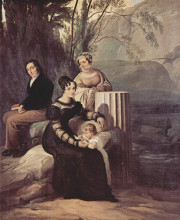 Копия картины "portrait of familie stampa di soncino" художника "хайес франческо"