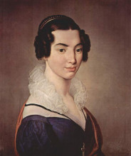 Копия картины "portrait of antoniet vitali sola" художника "хайес франческо"