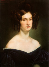 Репродукция картины "portrait of countess luigia douglas scotti d&#39;adda" художника "хайес франческо"