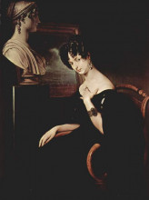 Копия картины "portrait of cristina di belgiojoso trivulzio" художника "хайес франческо"
