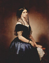 Копия картины "portrait of antoniet tarsis basilico" художника "хайес франческо"