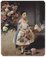 Репродукция картины "portrait of antoniet negroni prati morosini as child" художника "хайес франческо"