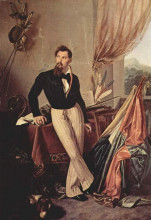 Картина "portrait of conte baglioni" художника "хайес франческо"