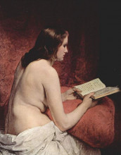 Картина "odalisque with book" художника "хайес франческо"