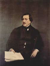 Репродукция картины "portrait of gioacchino rossini" художника "хайес франческо"