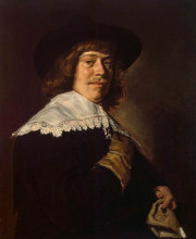 Копия картины "portrait of a young man with a glove" художника "халс франс"