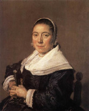 Копия картины "portrait of a seated woman" художника "халс франс"