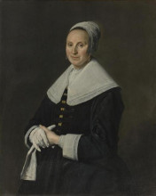 Картина "portrait of woman with gloves" художника "халс франс"