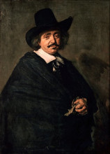 Репродукция картины "portrait of a man" художника "халс франс"