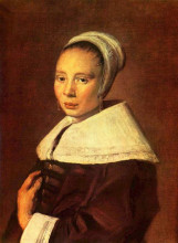 Картина "portrait of a young woman" художника "халс франс"