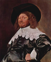 Картина "portrait of a man, nicolaes pietersz duyst van voorhou" художника "халс франс"