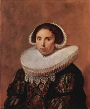 Копия картины "portrait of a woman, possibly sara wolphaerts van diemen" художника "халс франс"