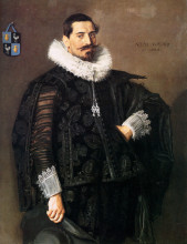 Копия картины "portrait of jacob pietersz olycan" художника "халс франс"