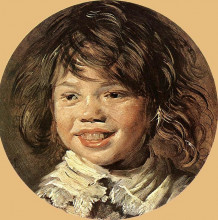 Репродукция картины "the laughing child" художника "халс франс"