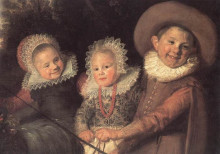 Картина "group of children (detail)" художника "халс франс"