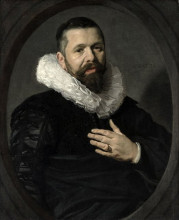 Картина "portrait of a bearded man with a ruff" художника "халс франс"