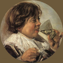 Картина "drinking boy (taste)" художника "халс франс"