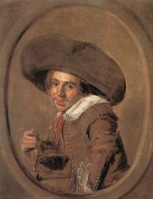 Копия картины "a young man in a large hat" художника "халс франс"