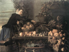 Картина "fruit and vegetable seller" художника "халс франс"