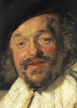Репродукция картины "the merry drinker (detail)" художника "халс франс"