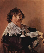 Репродукция картины "portrait of a man, possibly nicolaes hasselaer" художника "халс франс"