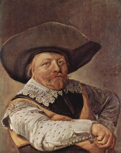 Картина "portrait of a seated officer" художника "халс франс"
