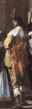 Репродукция картины "the company of captain reinier reael and lieutenant cornelis michielsz. blaeuw, known as the ‘meagre company’ (detail)" художника "халс франс"