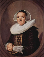 Картина "portrait of a forty year old woman with folded hands" художника "халс франс"