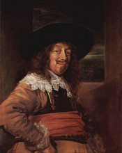 Копия картины "portrait of a member of the haarlem civic guard" художника "халс франс"