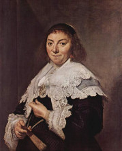 Репродукция картины "portrait of mary pietersdr. olycan" художника "халс франс"